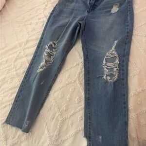 Aeropostale Ripped Blue Skinny Jeans